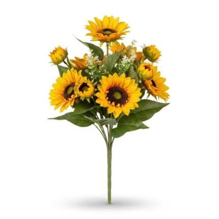 Artificial Silk Sunflowers Bouquet for Rustic Farmhouse Home Decor by Zorveza